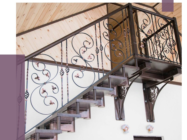 Кованые лестницы в Ярцеве от 79357 руб. под ключ