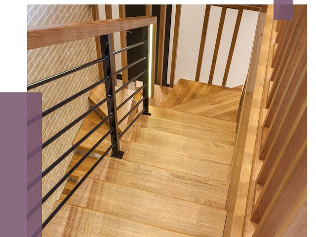 Лестницы из ясеня в Ярцеве под ключ от 9971 руб. 