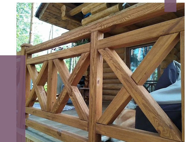 Деревянные перила под ключ в Ярцеве от 7631 руб. 