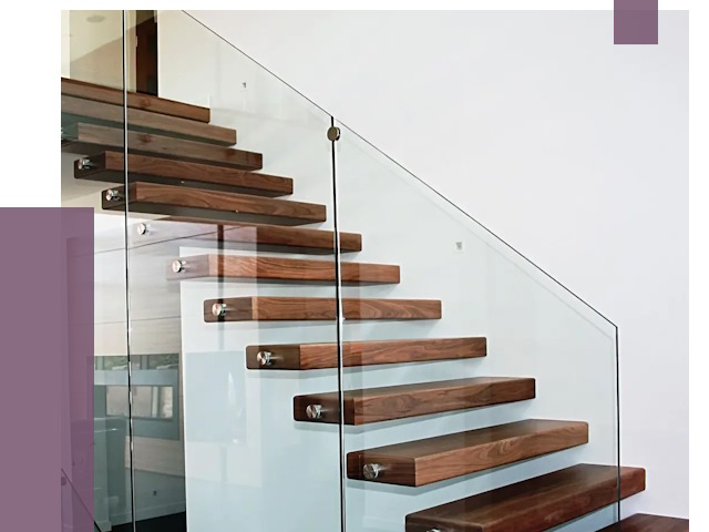 Стеклянные перила для лестницы в Ярцеве от 14752 руб.