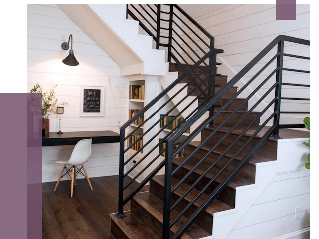 Перила для лестницы в доме в Ярцеве от 7376 руб. — ПРОЛЁТ-Рцв