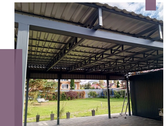 Монтаж навесов в Ярцеве от 7325 руб. — установка навеса | ПРОЛЁТ-Рцв