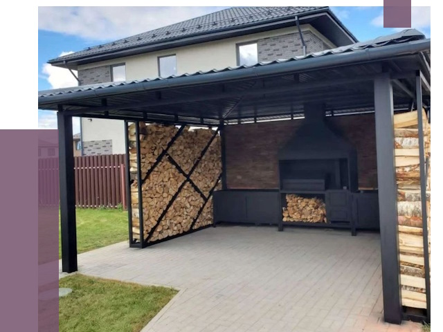 Навесы для барбекю в Ярцеве от 12667 руб. под ключ | ПРОЛЁТ-Рцв