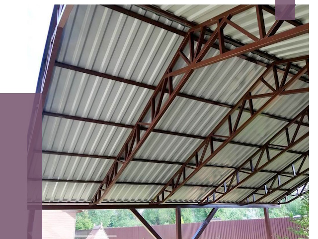 Навесы из профнастила в Ярцеве от 7325 руб. | ПРОЛЁТ-Рцв