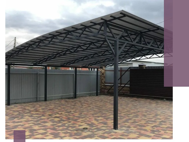 Металлические навесы под ключ в Ярцеве — изготовление и монтаж