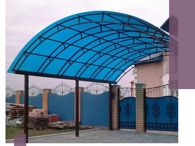 Арочные навесы под ключ в Ярцеве — изготовление и монтаж