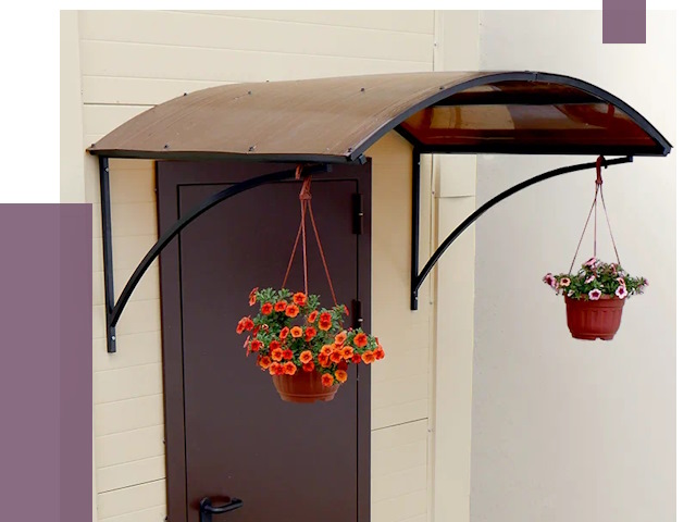 Козырьки над входом в Ярцеве от 14752 руб.  | ПРОЛЁТ-Рцв