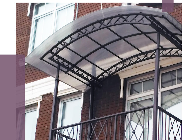 Козырьки над балконом в Ярцеве от 8597 руб. | ПРОЛЁТ-Рцв