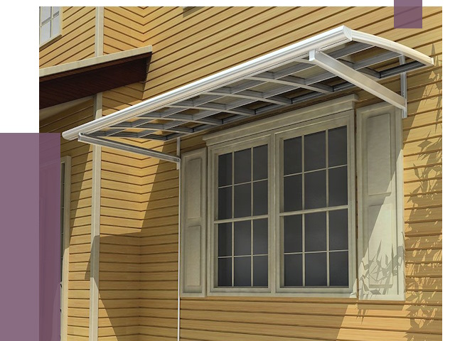 Козырьки над окнами в Ярцеве от 7580 руб. — монтаж, покупки | ПРОЛЁТ-Рцв