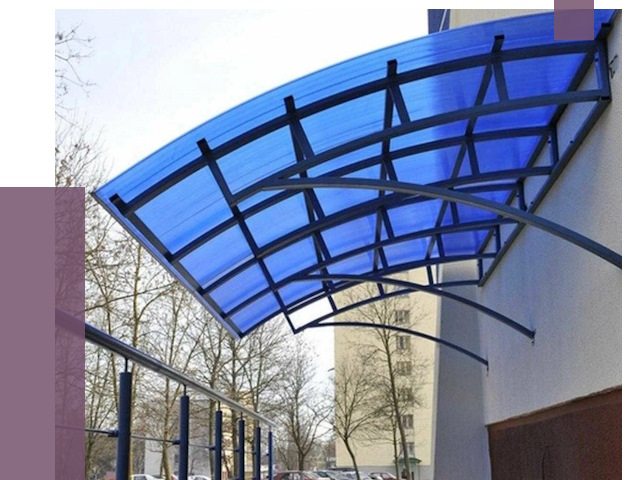 Козырьки из поликарбоната в Ярцеве от 4273 руб. под ключ | ПРОЛЁТ-Рцв