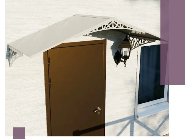 Металлические козырьки на входы и террасы в Ярцеве