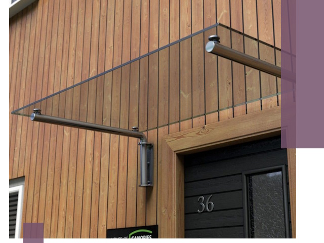 Стеклянные козырьки на входы и фасады в Ярцеве