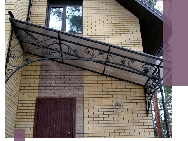 Односкатные козырьки из металла под ключ в Ярцеве