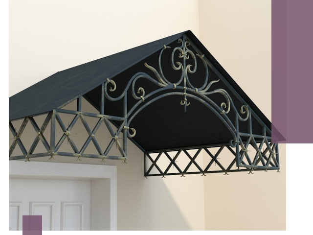 Двускатные металлические козырьки под ключ в Ярцеве